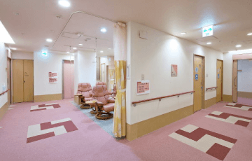 入室準備室ならびに病室入口